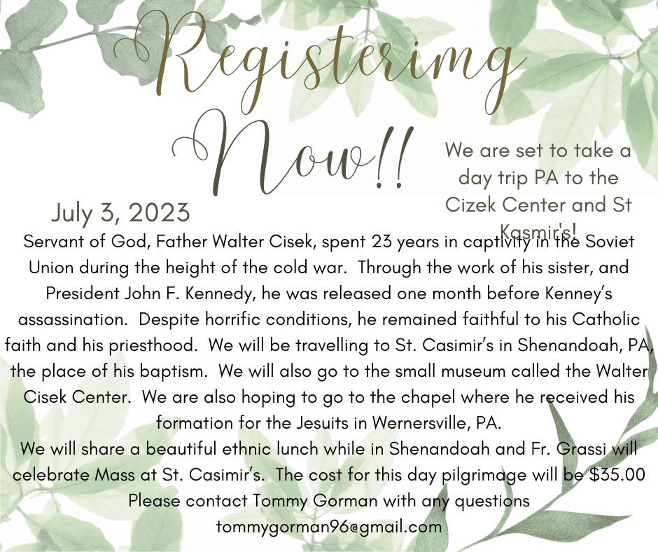 Day Trip to Cisek Center and St. Casimir's Shenandoah, PA St. James